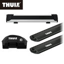 【送料無料】THULE スーリー JEEP レネゲード(ルーフレール付き 2015～) ベースキャリア&スキーキャリアセット フット7204+ウイングバーエッジ7214B/7213B+スノーパック エクステンダー7325 ルーフキャリア カーキャリア ルーフラック スノーボードキャリア