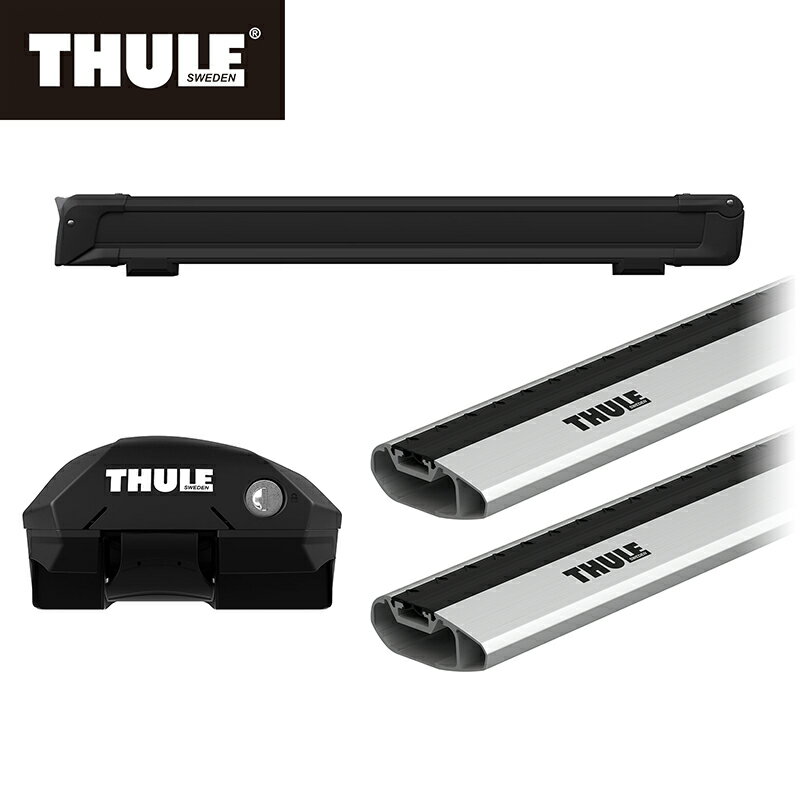 【送料無料】THULE スーリー フォレスター SJ5(ルーフレール付き) ベースキャリア&スキーキャリアセット フット7204+ウイングバーエッジ7213×2本+スノーパック7326B ルーフキャリア カーキャリア ルーフラック スノーボードキャリア