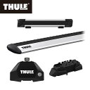【送料無料】THULE スーリー カローラクロス(ダイレクトルーフレール) ベースキャリア&スキーキャリアセット フット7107+ウイングバーEVO7112+キ...