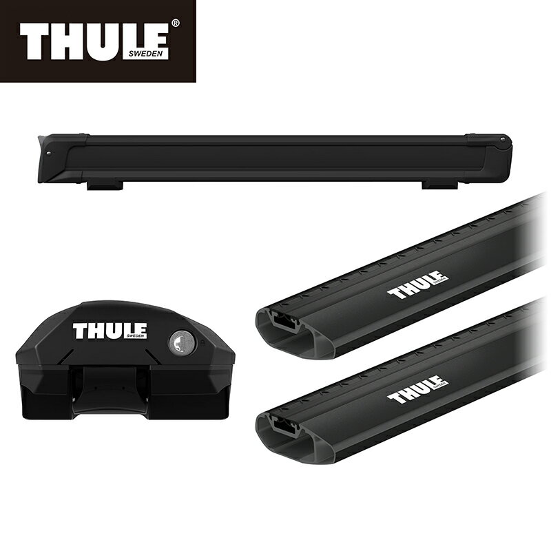 【送料無料】THULE スーリー JEEP レネゲード(ルーフレール付き 2015～) ベースキャリア スキーキャリアセット フット7204 ウイングバーエッジ7214B/7213B スノーパック7326B ルーフキャリア カーキャリア ルーフラック スノーボードキャリア