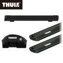 【送料無料】THULE スーリー XV GT系(ルーフレール付き) ベースキャリア スキーキャリアセット フット7204 ウイングバーエッジ7213B×2本 スノーパック7326B ルーフキャリア カーキャリア ルーフラック スノーボードキャリア