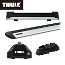 【送料無料】THULE スーリー カローラクロス(ダイレクトルーフレール) ベースキャリア&スキーキャリア フット7107+ウイングバーEVO7112B+キット7101+スノーパック エクステンダー7325 ルーフキャリア カーキャリア ルーフラック スノーボードキャリア カスタム パーツ