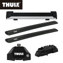 【送料無料】THULE スーリー カローラクロス(ダイレクトルーフレール) ベースキャリア&スキーキャリア フット7207+ウイングバーエッジ7214/7213+キット7101+スノーパック エクステンダー7325 ルーフキャリア カーキャリア ルーフラック スノーボードキャリア カスタム パーツ