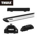 【送料無料】THULE スーリー カローラクロス(ダイレクトルーフレール) ベースキャリア&スキーキャリアセット フット7107+ウイングバーEVO7112+キ...
