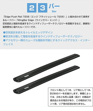 【送料無料】THULE(スーリー) レガシィ・アウトバック専用ベースキャリア(フット7206+ウイングバーエッジ 7213B×2本+キット6047)+スキーキャリア エクステンダー7325