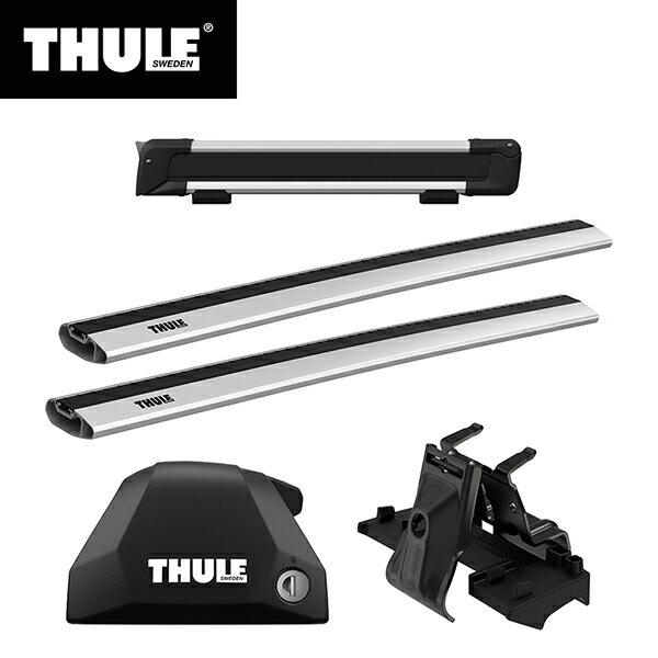 【送料無料】THULE（スーリー） BMW 3シリーズ ツーリング専用ベースキャリア（フット7206+ウイングバーエッジ 7213×2本+キット6007）+スキーキャリア スノーパック7324 F31 1