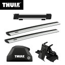 【送料無料】THULE（スーリー） LEXUS NX専用ベースキャリア（フット7206+ウイングバーエッジ 7214/7213+キット6044）+スキーキャリア スノーパック7324 AGZ#/AYZ#