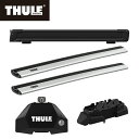 【送料無料】THULE スーリー カローラクロス(ダイレクトルーフレール) ベースキャリア&スキーキャリアセット フット7207+ウイングバーエッジ7214/7...