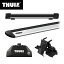 【送料無料】THULE（スーリー） ハスラー専用ベースキャリア（フット7106+ウイングバー EVO7112+キット6030）+スキーキャリア スノーパック7326 H25/12～R1/12 MR31