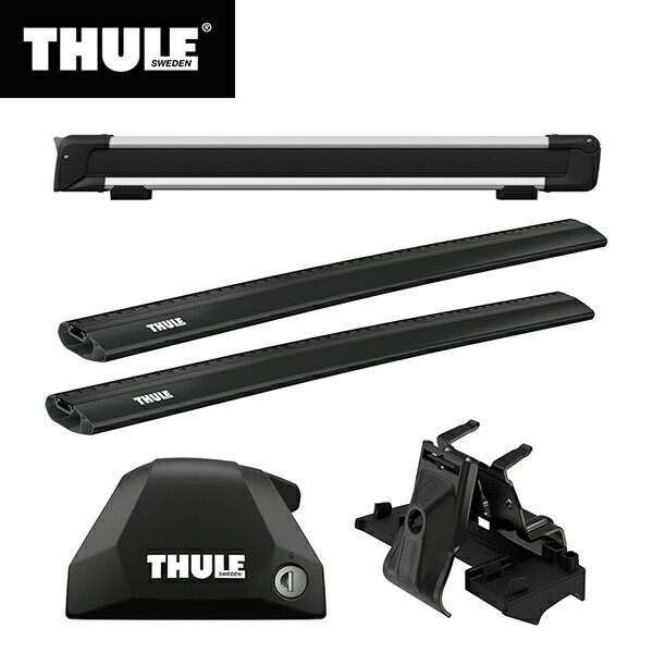 【送料無料】THULE（スーリー） メルセデスベンツ GLC専用ベースキャリア（フット7206+ウイングバーエッジ 7213B×2本+キット6020）+スキーキャリア スノーパック7326 2016～