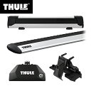 【送料無料】THULE（スーリー） BMW X3専用ベースキャリア（フット7106+ウイングバー EVO7113+キット6007）+スキーキャリア スノーパック エクステンダー7325 G01 2017～