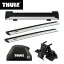 【送料無料】THULE（スーリー） BMW 3シリーズ ツーリング専用ベースキャリア（フット7206+ウイングバーエッジ 7213×2本+キット6007）+スキーキャリア エクステンダー7325