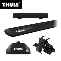 【送料無料】THULE（スーリー） カローラツーリング専用ベースキャリア（フット7106+ウイングバー EVO7111B+キット6080）+スキーキャリア スノーパック7324B R1/9～