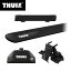 【送料無料】THULE（スーリー） CX-8専用ベースキャリア（フット7106+ウイングバー EVO7112B+キット6090）+スキーキャリア スノーパック7324B H29/12～ KG2P