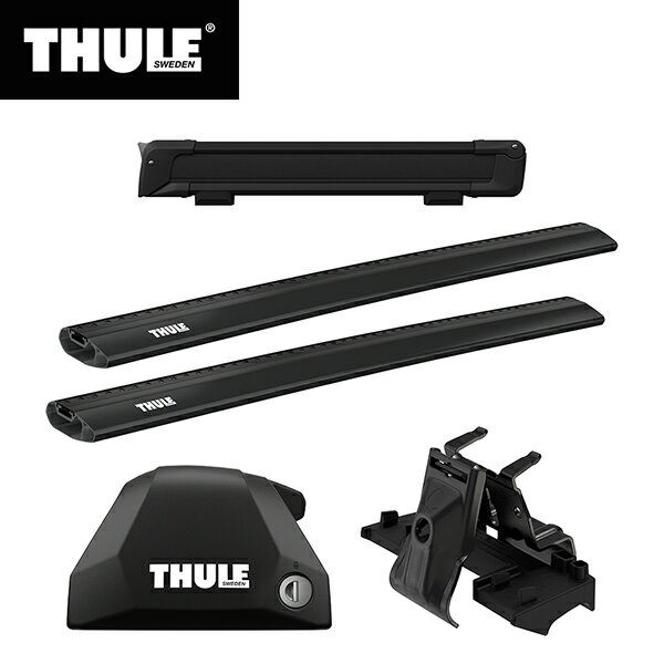 【送料無料】THULE（スーリー） エクリプスクロス専用ベースキャリア（フット7206+ウイングバーエッジ 7214B×2本+キット6072）+スキーキャリア スノーパック7324B GK1W 1