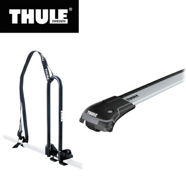 【送料無料※沖縄除く】THULE（スーリー） ランドクルーザー・プラド用ベースキャリア（ウイングバーエッジ9583）+カヤックキャリア ルーフレール付き H21/9〜 J150W/J151W