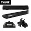 【送料無料】THULE（スーリー） VOLVO XC60専用ベースキャリア（フット7106+ウイングバー EVO7112B+キット6028）+スキーキャリア エクステンダー7325B 2017～