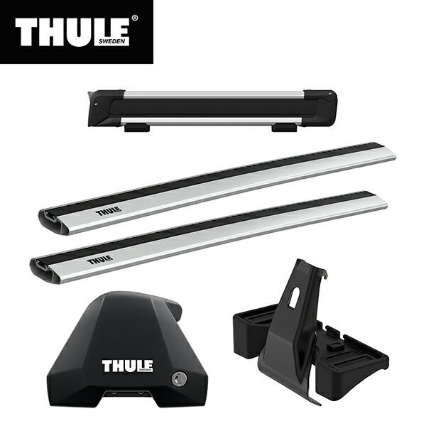 【送料無料】THULE（スーリー） アクセラスポーツ専用ベースキャリア（フット7205+ウイングバーエッジ 7215×2本+キット5002）+スキーキャリア スノーパック7324 BM#