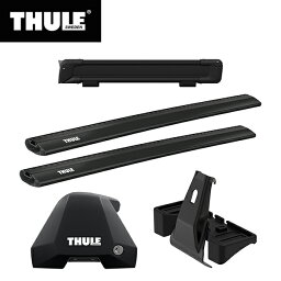 【送料無料】THULE（スーリー） CX-5専用ベースキャリア（フット7205+ウイングバーエッジ 7215B/7214B+キット5079）+スキーキャリア スノーパック7324B ルーフレールなし KF#