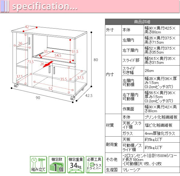 【送料無料※沖縄除く】【代引不可】SIMシリーズ カウンター／キッチン収納 キッチ...