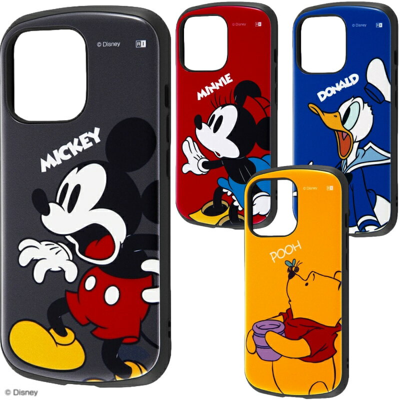 ディズニー iPhone 13ケース, iPhone 13 Proケース ディズニーキャラクター耐衝撃ケース ProCa。ミッキー、ミニー ドナルド プーさん エアクッション付き頑丈で丈夫な背面カバーストラップホール付き Disney