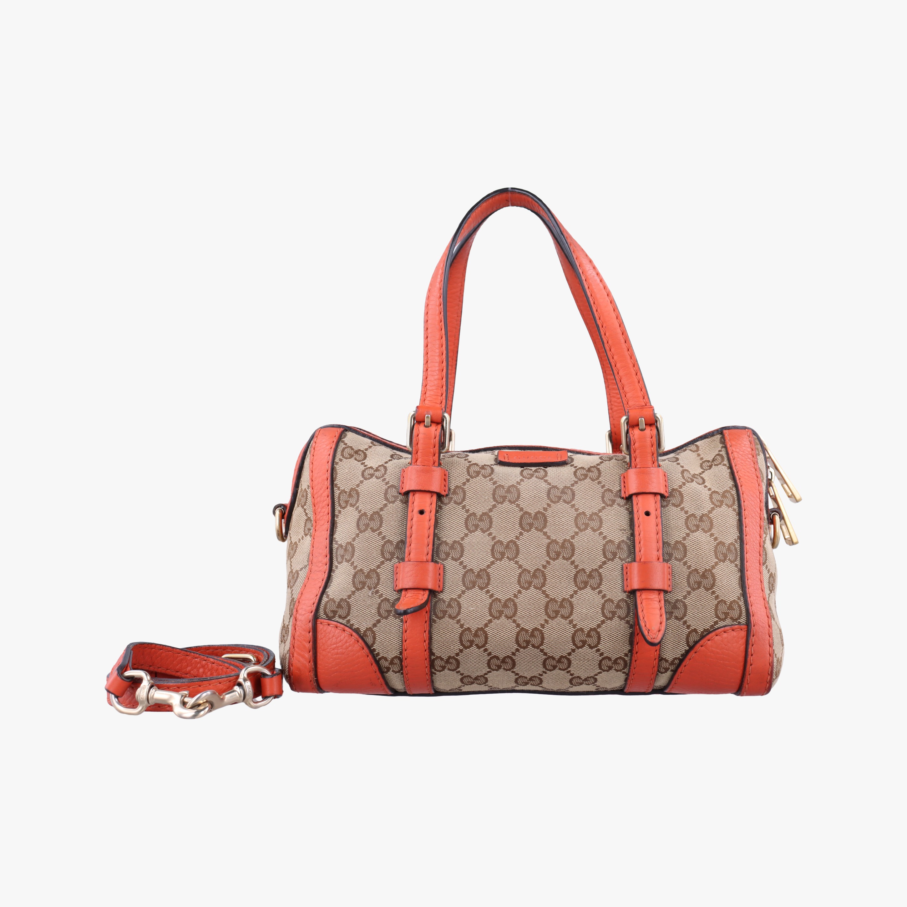 Rakuten - 【中古】グッチGucciシグネチャー トップ ハンドル セラリウス エボニー ベージュ×ピンク レザー×キャンバス 387601 G018257593
