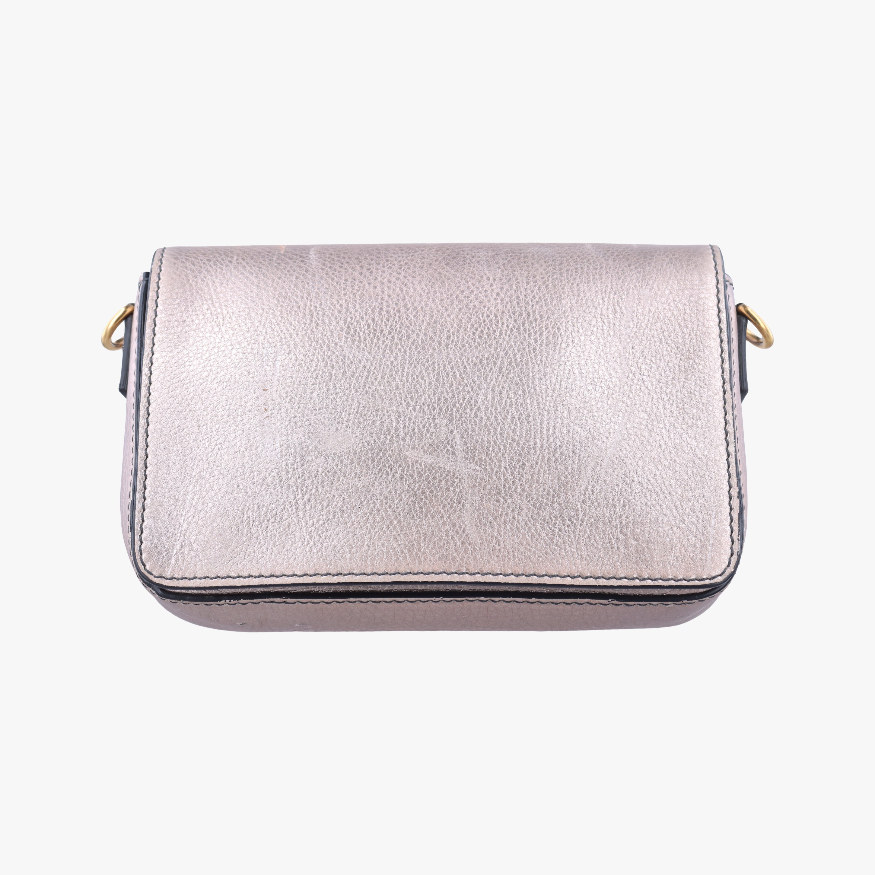CHRISTIAN DIOR - 【中古】クリスチャンディオールChristian Diorフラップ ゴールド レザー 01-RU-0177