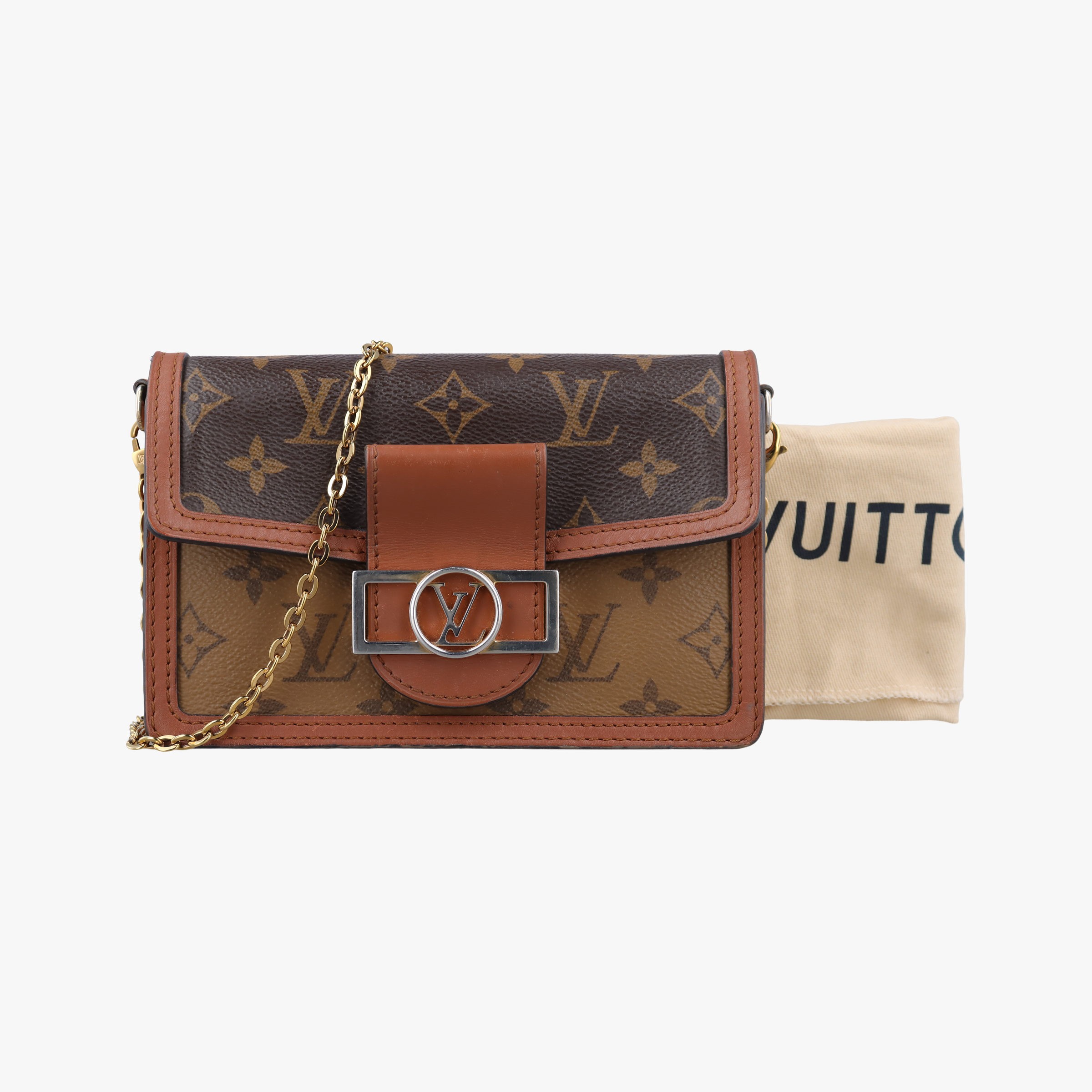 Rakuten - 【中古】ルイヴィトンLouis Vuittonポルトフォイユ ドーフィーヌ モノグラム/ブラウン モノグラム リバース M68746 SP4129