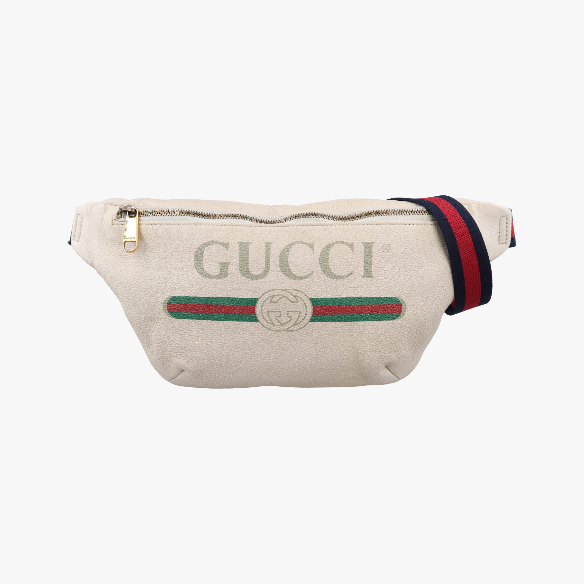 Rakuten - 【中古】グッチGucciグッチプリント ホワイト レザー 530412 G028594107