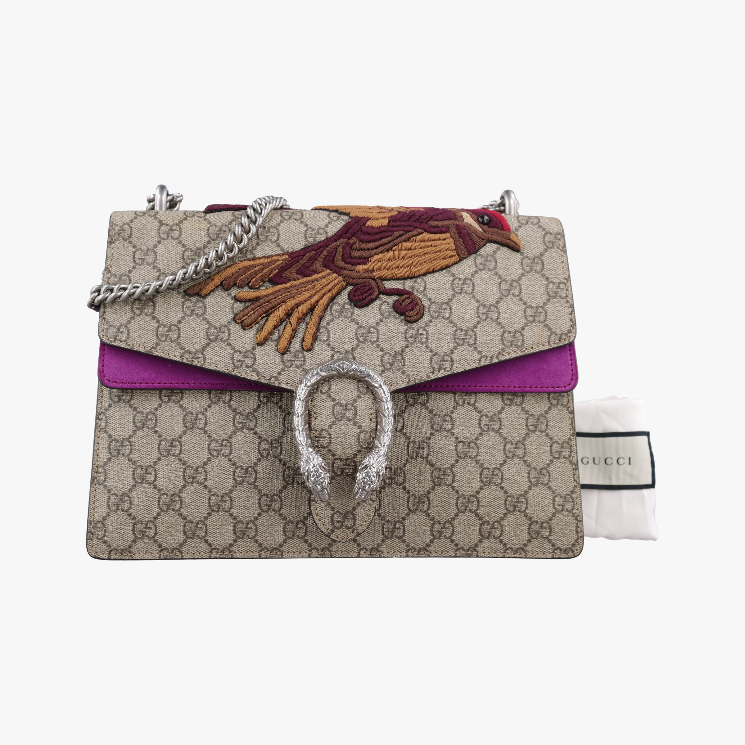 Rakuten - 【中古】グッチGucciディオニュソス ベージュ×パープル×マルチカラー PVCコーティングキャンバス × スエード 400235 A019066325