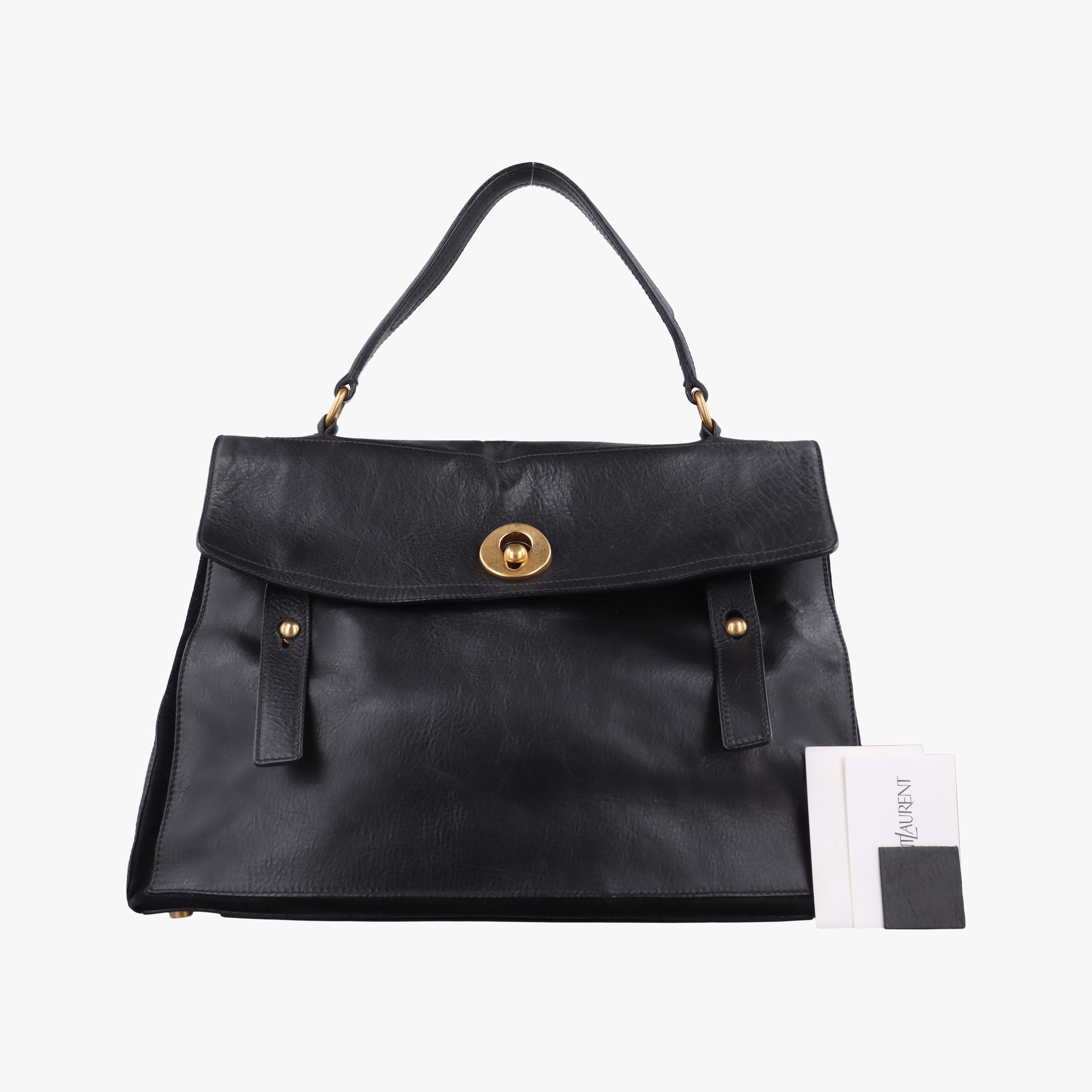Yves Saint Laurent - 【中古】イヴサンローランYves Saint Laurentミューズトゥ ブラック レザー 197148 197148.529258