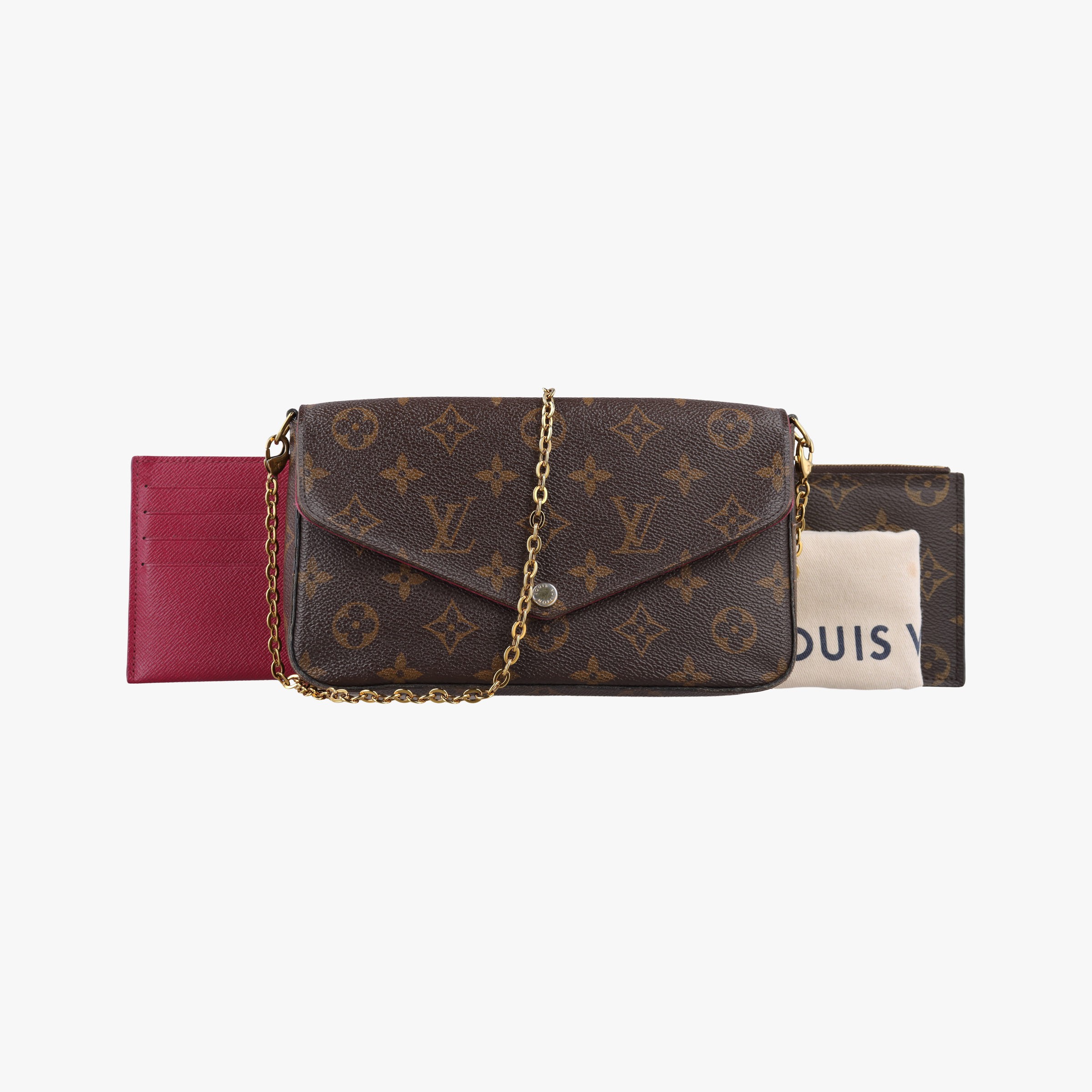 【中古】ルイヴィトンLouis Vuittonポシェット フェリシー モノグラム/ブラウン モノグラ ...