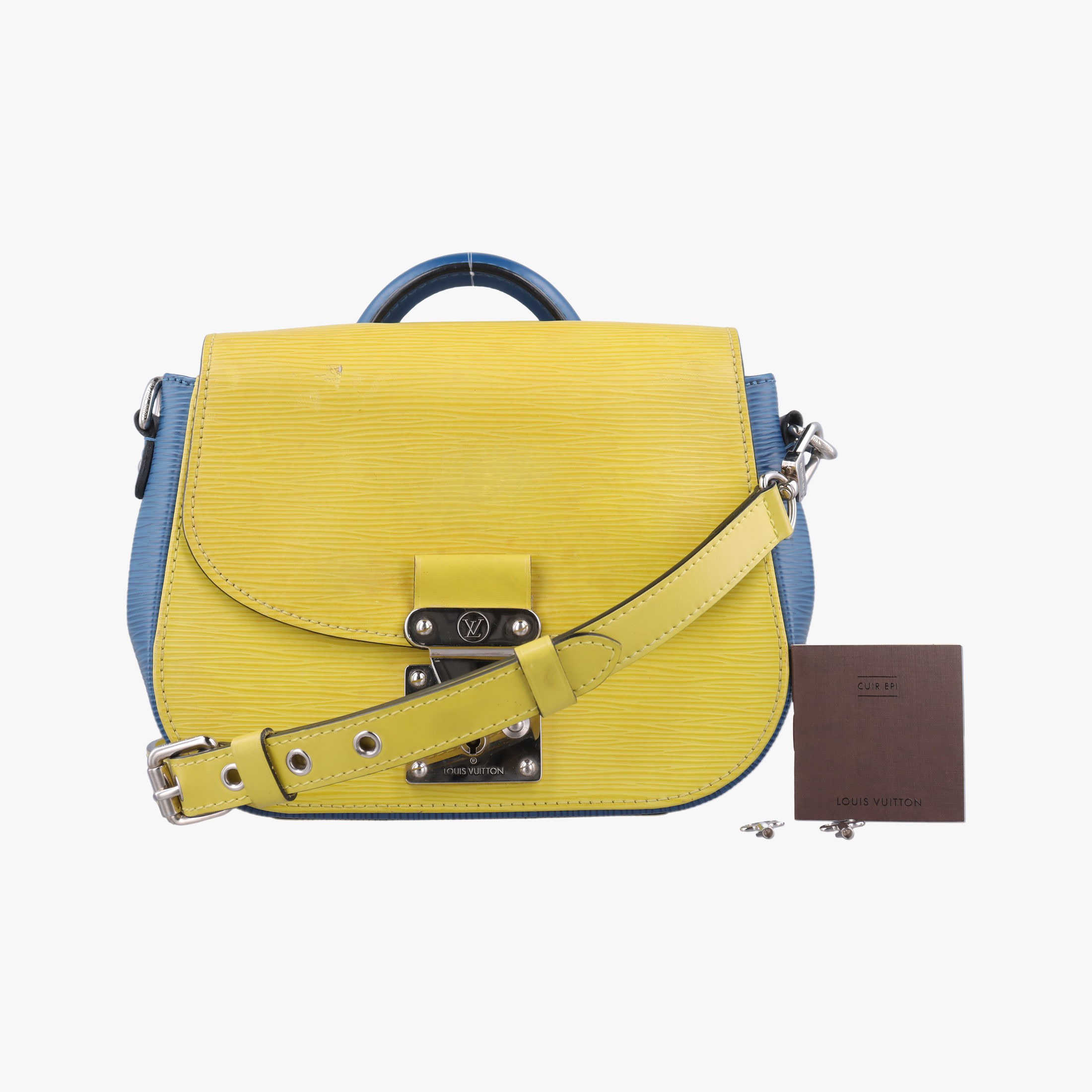 【中古】ルイヴィトンLouis VuittonエデンPM イエロー×ブルー エピ M40984 TR ...