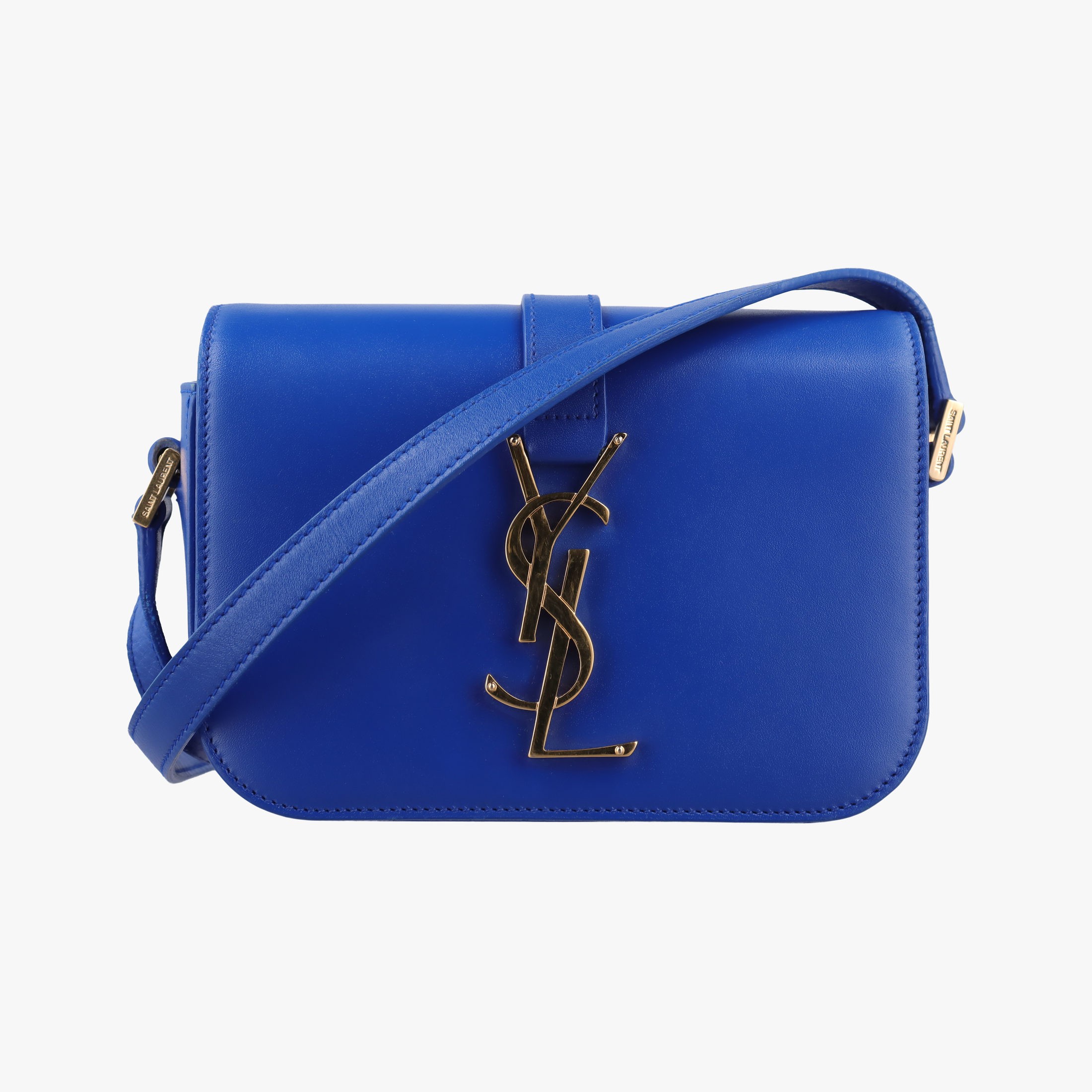 Rakuten - 【中古】イヴサンローランYves Saint Laurentモノグラム ユニベルシテ ブルー レザー 367079 GNR367079.1014