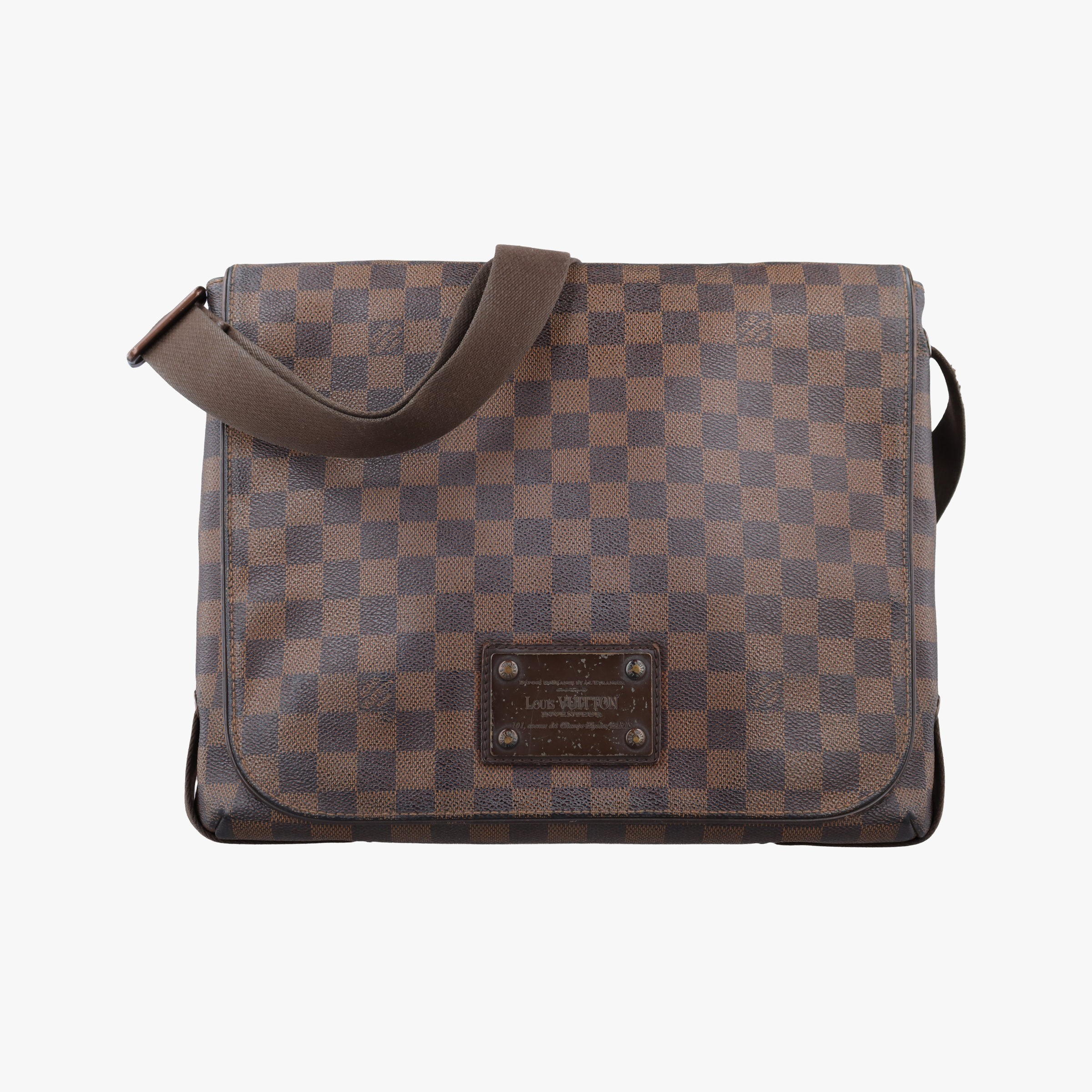 乐天商城 - 【中古】ルイヴィトンLouis VuittonブルックリンMM エベーヌ ダミエキャンバス N51211 CA3101