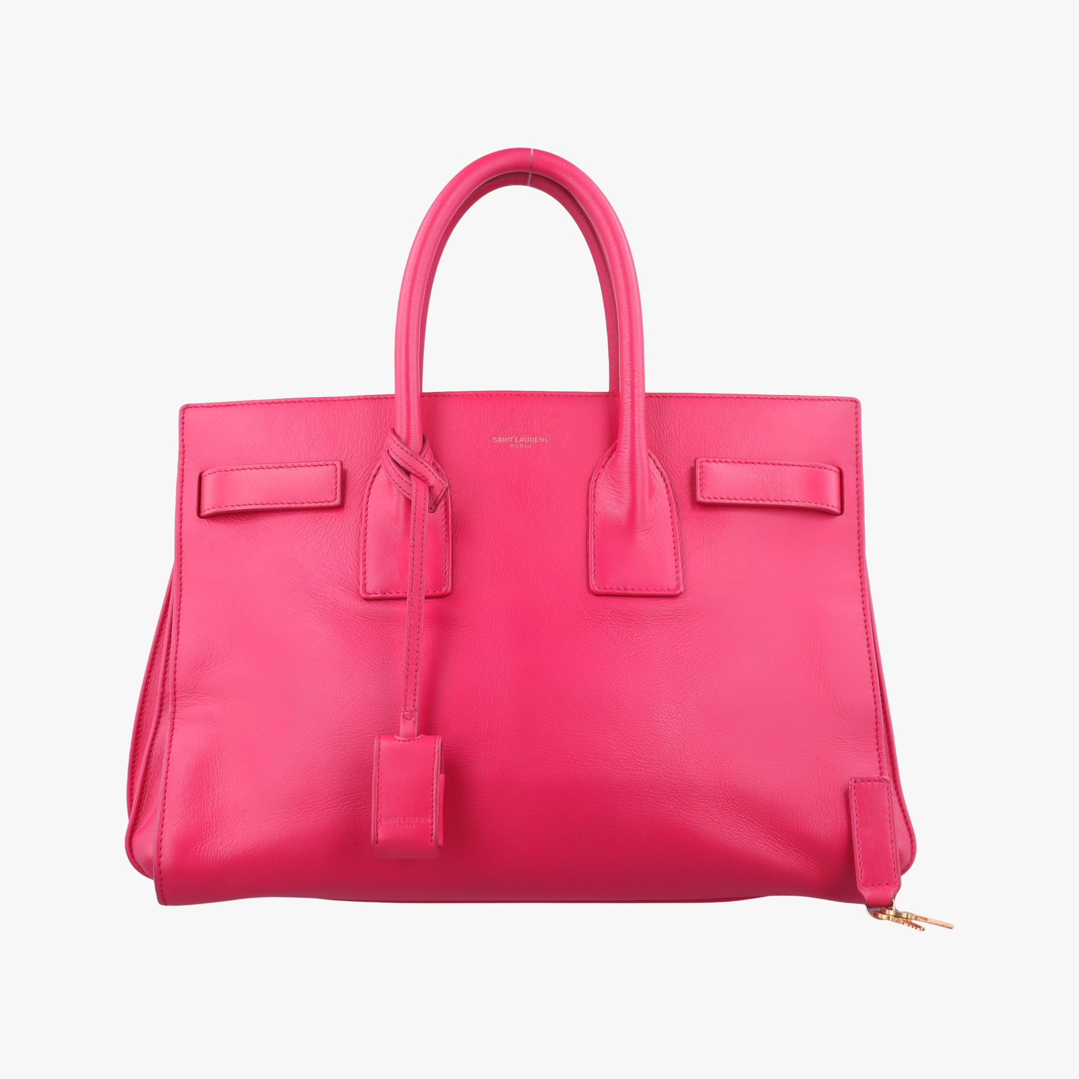 Yves Saint Laurent - 【中古】イヴサンローランYves Saint Laurentサックドジュールスモール ローズ レッド レザー 324823 324823.527276