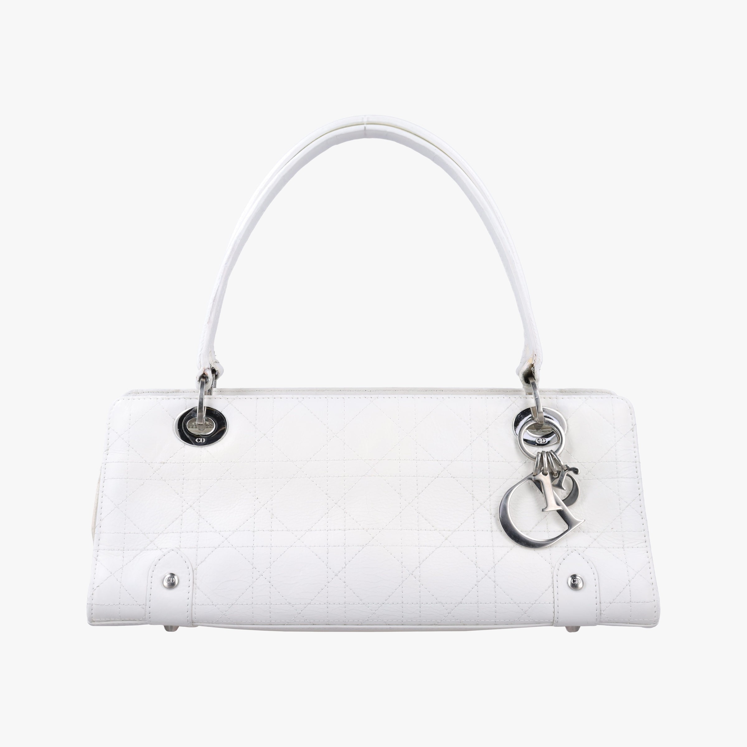 DIOR HOMME - 【中古】クリスチャンディオールChristian Diorレディ ディージョイ ホワイト レザー 05-MA-1024