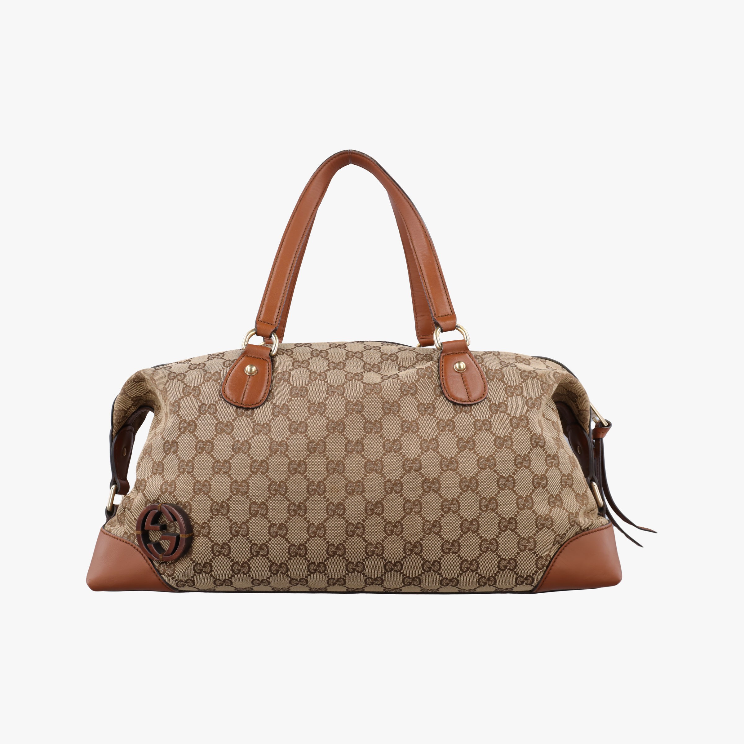 Rakuten - 【6/5限定★3%OFF＆P3倍】グッチGucciブリックレーン ブラウン キャンバス×レザー 296897 F012126683