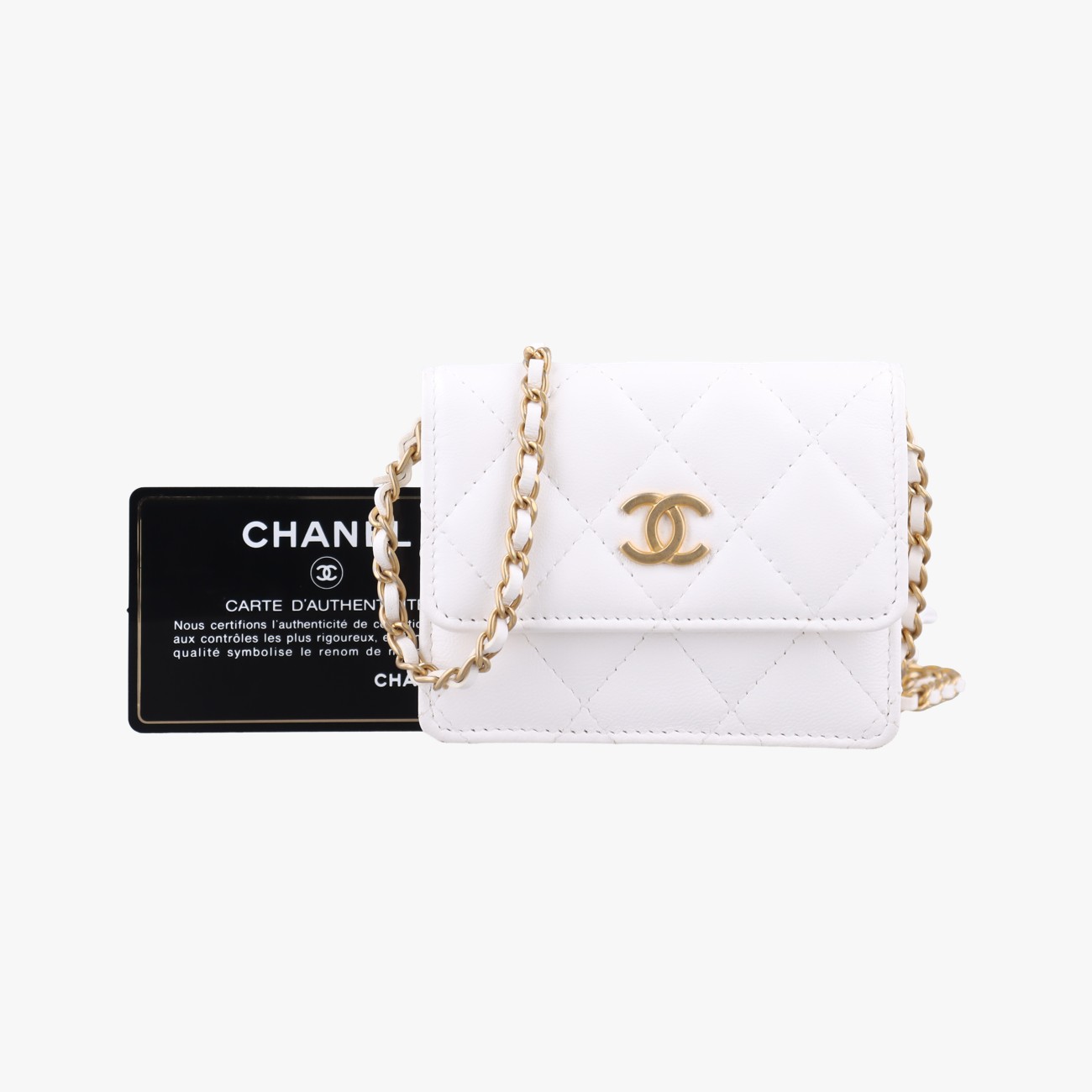 Rakuten - 【中古】シャネルChanelマトラッセ ココマーク ホワイト ラムスキン AP1895 30638768