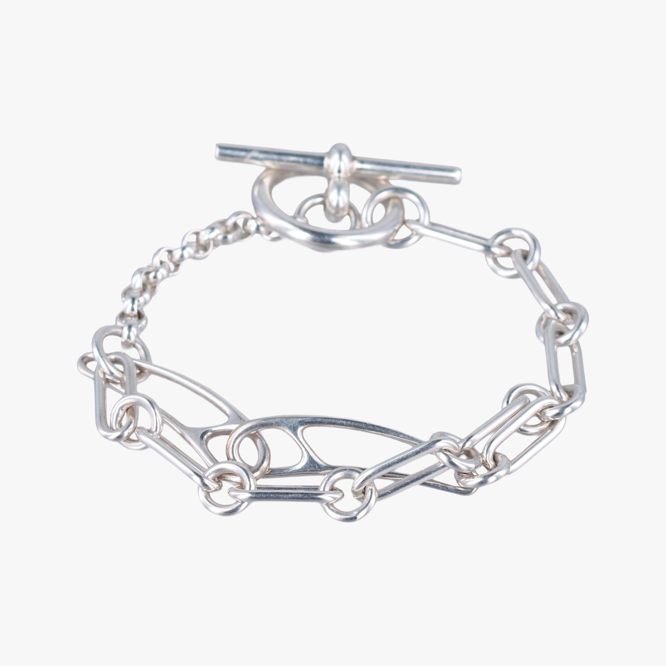 【中古】エルメスHermesシェーヌダンクル パンク シルバー Ag925 23C135042