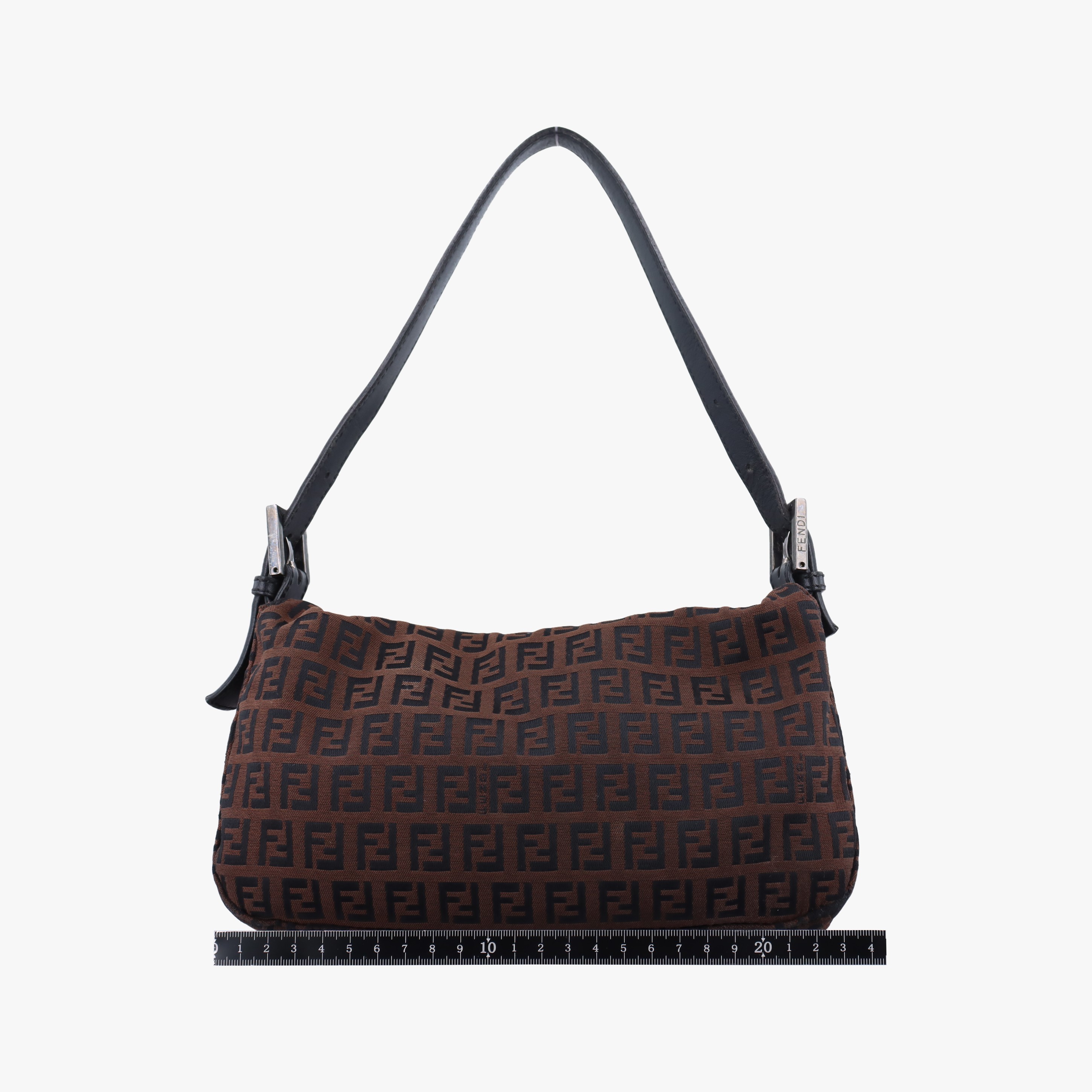 【中古】フェンディFendiマンマバケット ブラウン キャンバス 8BR003 2384-8BR003-JQ5-039 2