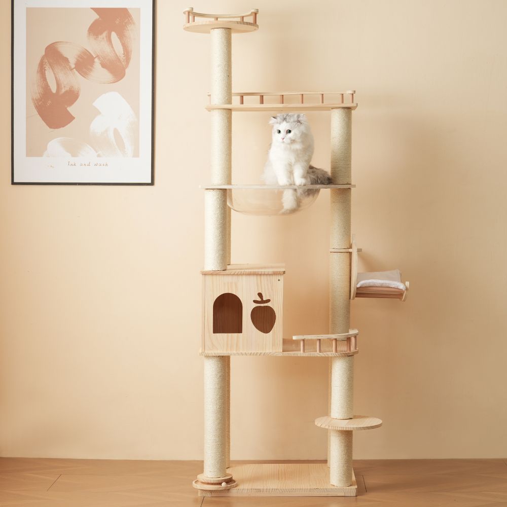 多機能キャットタワー大型高さ184...