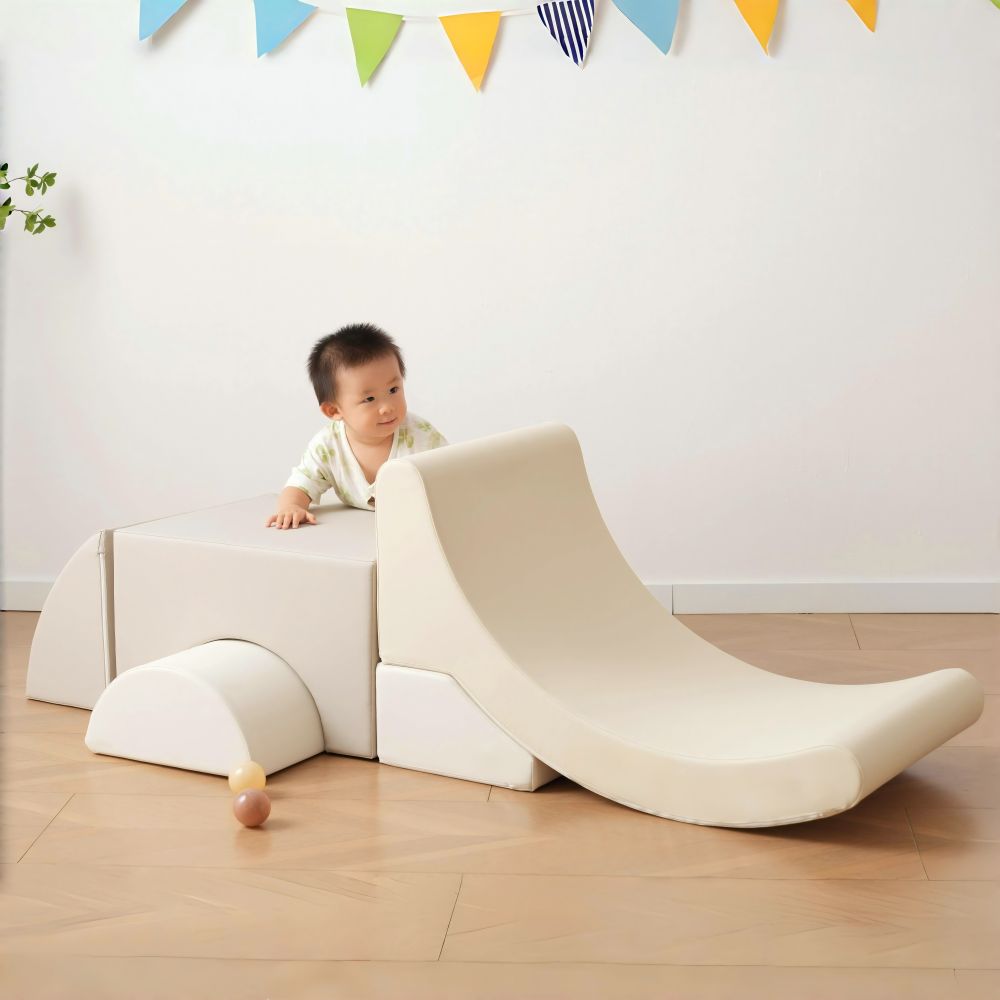 ソフトブロック 大型 室内遊具 滑り台 波階段 二階段 体幹遊び 柔らかい 安全 無毒 キッズ 遊び場 保育園 幼稚園 自宅 室内運動 想像力 創造性 知育 玩具