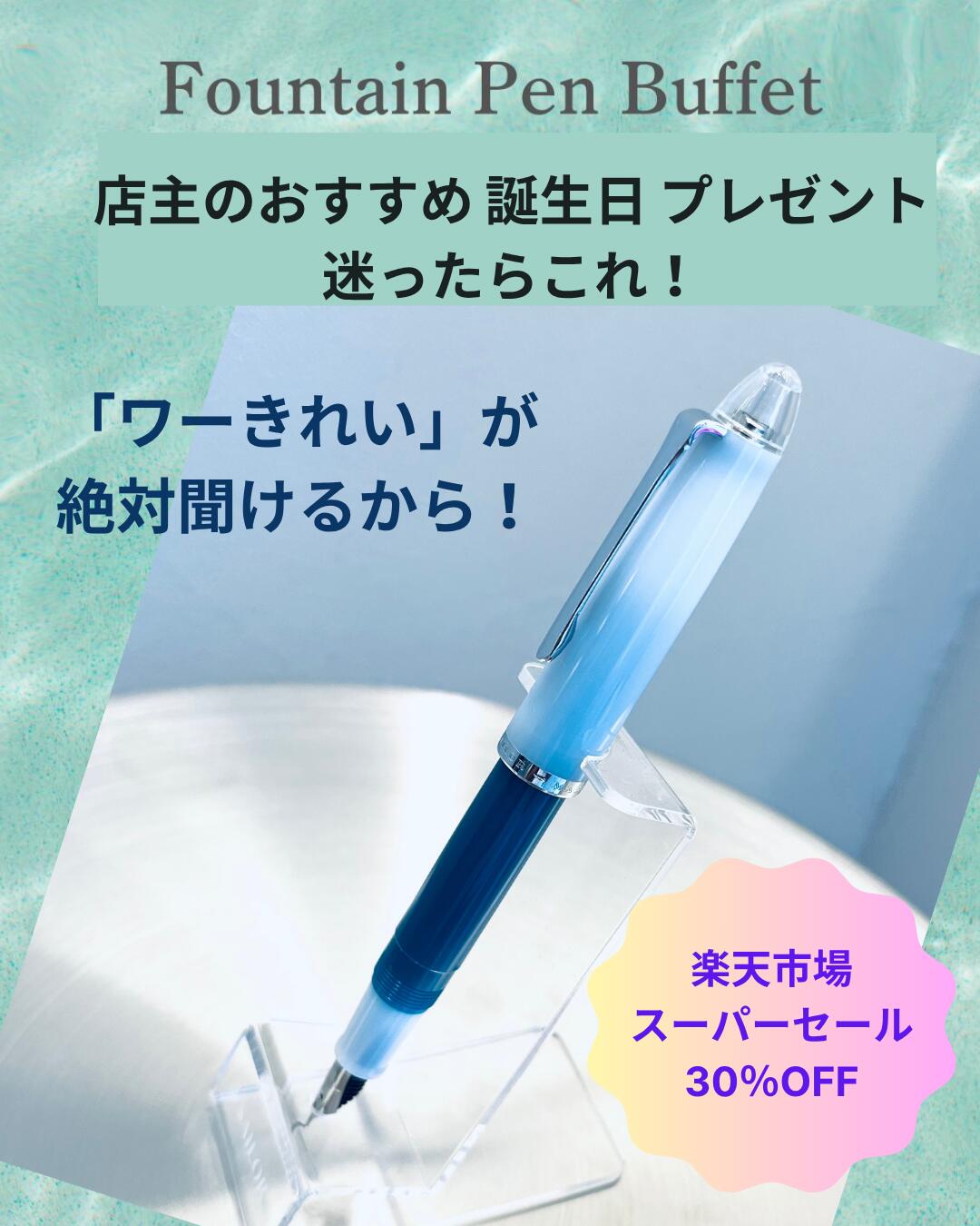 父の日 ギフト 誕生日 プレゼント 誕生日プレゼント 万年筆ビュッフェ セーラー万年筆 細字 初心者 ブルー 名入れ無料 かわいい おしゃれ 筆記具 筆記用具 オリジナル 日本製 style of lab