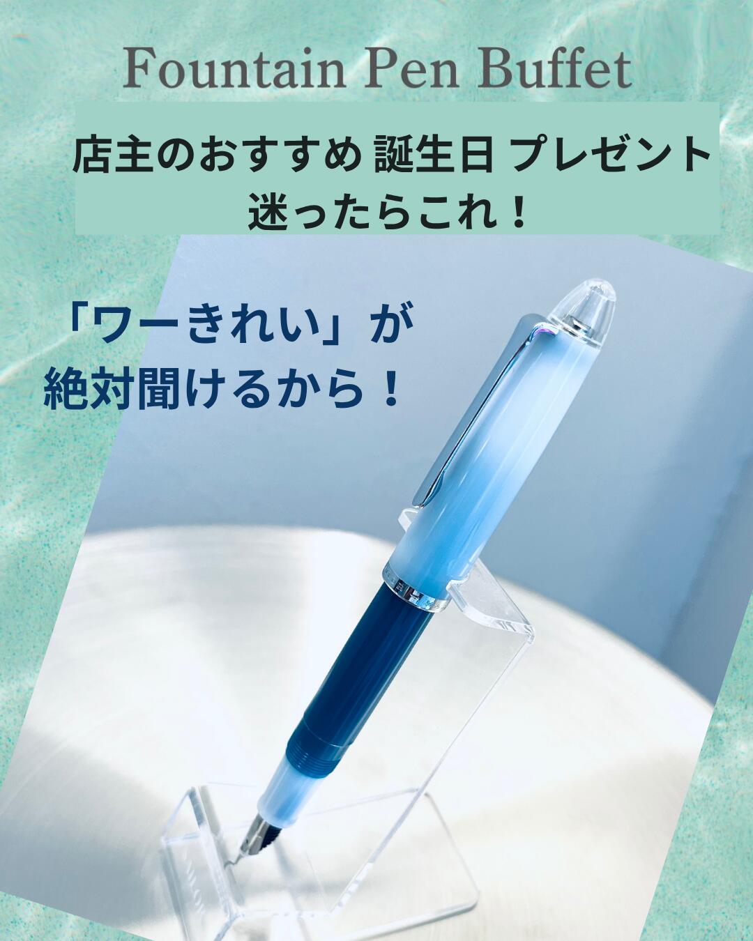 父の日 ギフト 誕生日 プレゼント 誕生日プレゼント 万年筆ビュッフェ セーラー万年筆 細字 初心者 ブルー 名入れ無料 かわいい おしゃれ 筆記具 筆記用具 オリジナル 日本製 style of lab