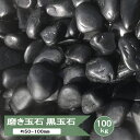 玉砂利 磨き 砂利 黒玉石 光沢 玉石 黒 特大サイズ 約50mm-100mm 100kg 黒玉砂利 黒石 艶 丸 和風 庭 和風砂利 天然石 ブラック 大量 石 磨き砂利 ガーデニング 丸い 庭石 庭用 大きい 大きめ 黒庭石 玉石黒 那智石風 大粒 敷く 敷石
