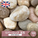 庭石 洋風 ゴロタ石 庭 玉石 大 ロックガーデン リバーロック 100kg 大量 英国 イギリス 石 ゴロタ 栗石 丸い 丸 大玉石 天然石 ガーデニング おしゃれ 花壇 置き石 庭用 ミックスカラー ロックガーデンの石 ガーデンロック ミックス 大きめ コブル 丸石 約70〜180mm