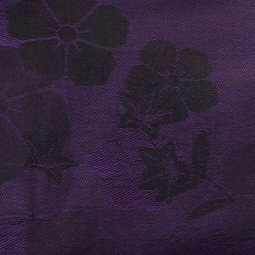 国産長袖 綿100% ドレスシャツ ボタンダウン コンフォート 胸ポケット無 ダークパープル ジャガード織柄 桔梗 家紋 【OUTLETS】 25FA 2509ft