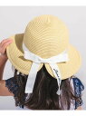 BeBe 【アジャスター付】ペーパーブレードロゴリボンハット(48~56cm) ベベ オンライン ストア 帽子 ハット ホワイト ベージュ【送料無料】