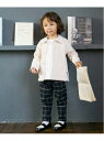 【SALE/40%OFF】petit main チェックストレッチテーパードパンツ ナルミヤオンライン パンツ ジャージ・スウェットパンツ ベージュ グレー ネ...